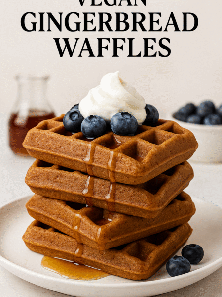 Vegan Gingerbread Waffles Recipe
