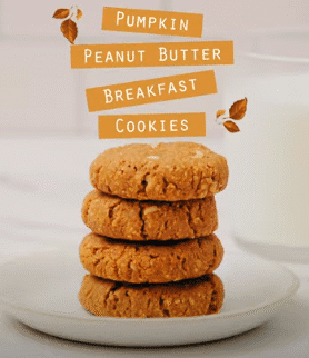 Pumpkin Peanut Butter Breakfast Cookies