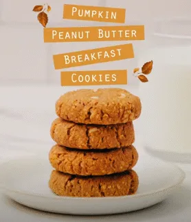 Pumpkin Peanut Butter Breakfast Cookies