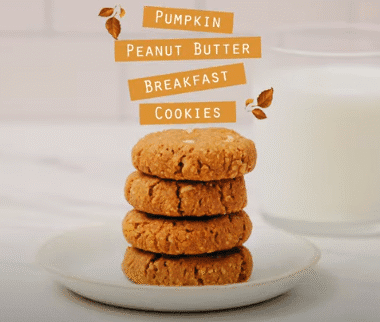 Pumpkin Peanut Butter Breakfast Cookies