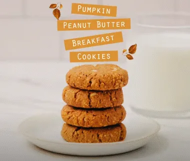 Pumpkin Peanut Butter Breakfast Cookies