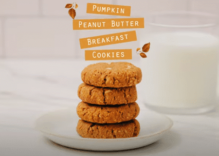 Pumpkin Peanut Butter Breakfast Cookies
