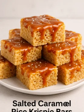 Salted Caramel Rice Krispie Bars
