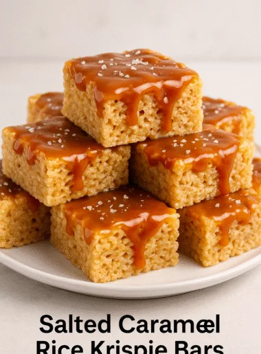 Salted Caramel Rice Krispie Bars